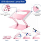 BESIGN LS10 Aluminum Laptop Stand, Ergonomic Adjustable Notebook Stand, Computer Holder Compatible with Air, Pro, Dell, HP, Lenovo More 10-14" Laptops, Pink
