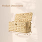 Wicker Cable Management Box with Lid, A Handwoven Water Hyacinth Cords Hider Box for TV, Computer, Router, USB Hub to Hide Cords & Power Strip for Desk, Floor, Office 12.8x5.5x5.5