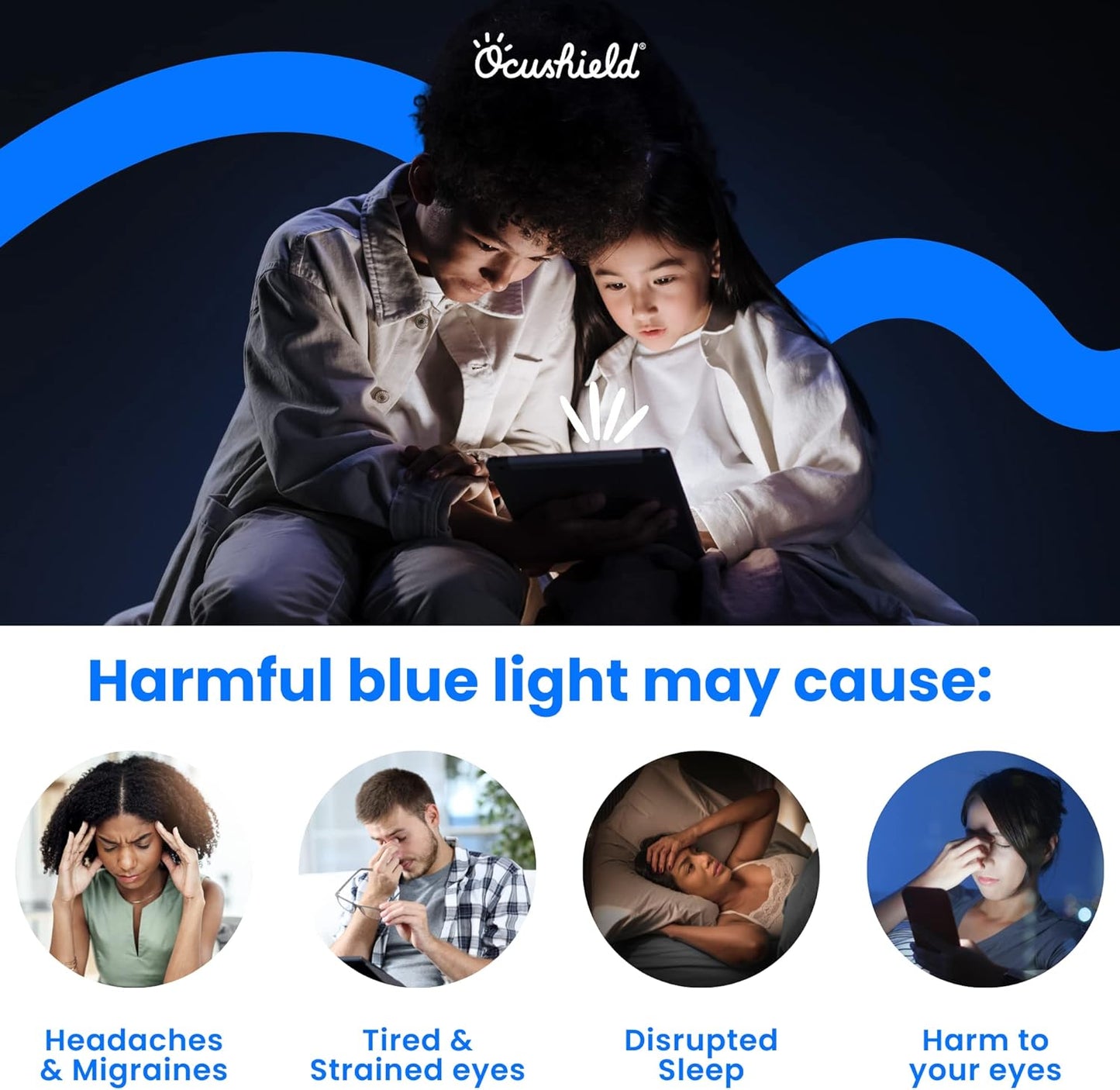 Ocushield 19” (5:4) Premium Anti Blue Light Screen Protector with Privacy Filter for Laptops and Computer Monitors - Anti-Glare - Easy Install - Anti-Fatigue (377 x 302 mm)