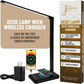 LED Desk Lamp with Wireless Charger – Touch Control Dorm Desk Lamp with USB Charging Station, 3 Color Modes & 5 Brightness Levels, Ideal for Home, Office, Bedroom, Study Area, & College Dorm, Black