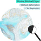 ITNRSIIET Round Mouse Pad with Stitched Edge Premium-Textured Waterproof Non-Slip Rubber Base Desktop Protection Mat Diameter 8.7 inches, Modern Marbling Light Blue