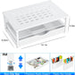 gianotter Desk Organizers and Accessories, Monitor Stand with Drawer and 2 Pen Holder, Desktop Organizer Suitable for Offices and Dormitories (White)
