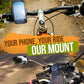 Bike & Motorcycle Phone Mount - for iPhone 16 Pro Max (15, 14, SE, Plus), Galaxy s25 or Any Cell Phone - Universal Handlebar Holder for ATV, Bicycle & Motorbike. +100 to Safeness & Comfort