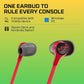 HyperX Cloud Earbuds II – 14mm Drivers, Four Eartips, Hard-Shell Carrying Case, Low-Profile 90° Plug, 3.5mm Plug, Built-in Microphone, Multi-Function Button, PC, Mobile, Nintendo Switch – Red