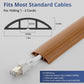 ZhiYo 5.6ft Cord Covers for Wires on Floor, Cord Hider Floor Hide Extension Cords, Soft PVC Cable Cover Cable Protector, Wire Cavity W0.62in H0.31in, Yellow Oak Wood