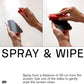am Screen Cleaner Mist Spray with Microfiber Cloth Around – Alcohol-Free, Streak-Free Screen Cleaning Kit for Smartphones, Tablets, Laptops, Smart TVs & Car Screens, 3 Pack, Gray