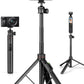 JOILCAN Tripod for iPhone & Camera, 64" Selfie Stick with 360° Ball Head Remote & Phone Holder, Extendable Portable Phone Tripod Stand for Travel Vlog Compatible with Canon Sony DLSR DJI
