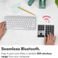 Macally Bluetooth Number Pad for Laptop - Slim Aluminum Design - Rechargeable Wireless Numeric Keypad - 35 Key Numpad Keyboard for Data Entry - for Mac, MacBook Pro/Air, iPad, iPhone, iOS, PC, Android