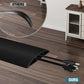 Floor Cord Cover, Cable Protector, 0.63W x 0.31H inches, Wire Cover for Extension Cords, Floor Cable Covers Prevent Cable Trips (Black, 50-10 Feet)
