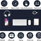 PU Leather Desk Pad Protector Gaming Mouse Pad Non Slip Desk Mat for Keyboard and Mouse Waterproof Desk Writing Pad for Office and Home Desk Accessories(Dark Blue, 31.5 * 15.7)