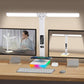 LED Desk Lamp with Charger, USB Charging Port, Dual Swing Arm Desk Light with 5 Brightness, 3 Colors, Table Lamp with Clock, Alarm, Date, Temperature, Desk Lamp for Home Office Study (White)