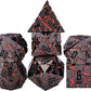 Crack Glitter Metal Dice,7pcs D&D Dice Set with Gift Box,RPG Polyhedral Stripe Dice for Dungeons and Dragons