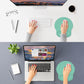 ITNRSIIET Ergonomic Mouse Pad with Wider Memory Foam Wrist Rest +17%, Curved Cushion Reduces Pressure 20%, Pain Relief, Non-Slip, Smooth, Cute Color Desk Accessory, 9.85 x 9 inch, Mint Green