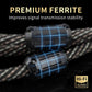 Audiophile HiFi Audio Cable–3.5mm to 3.5mm,6N OFC Core,24K Gold-Plated Plugs,with Nylon Braid,AUX Cable,Compatible with Phone,MP4,Speakers,Amplifiers,TV(1.64ft/0.5m)