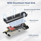 ELUTENG NVMe PCIe 4.0 Adapter NVMe M.2 SSD to PCIe X4/X8/X16 Card with Aluminum Heat Sink M.2 to PCI-Express SSD Expansion Card Support 2230 2242 2260 2280 Max 4TB for Windows/Linux/Moc os