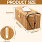 Cable Management Box, Handmade Imitation Rattan Cord Cable Organizer, Cable Raceway Open Slots Cords Hider Box for Computer Router USB Hub & Power Strip