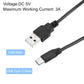 MECCANIXITY USB Cable with 501 ON/Off Switch, USB Male to USB Type C Male Power Cable 100cm for LED Desk Lamp LED Strip Black White 1 Set