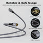 CABLEDECONN USB C 3.2 Gen-2 Extension Cable 0.5M 1.6FT Thunderbolt 3 240W Fast Charging Cable Male to Female Data Transfer 20Gbps 48V/5A Type-C Cable 4K Video Output Compatible with MacBook