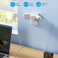 TROND Outlet Extender, 3-Prong Grounded Wall Plug Splitter, 3 Way Angled Outlet Adapter, Cruise Ship Essentials, Plug Expander with 3 Electrical Sockets for Bathroom, Kitchen, White