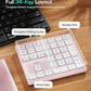 Nulea Wireless Number Pad Bluetooth 5.0 & 2.4G Portable Numeric Keyboard, USB-C Rechargeable, 34-Keys Bluetooth Keyboard for Data Entry (Pink)