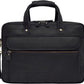 Luxorro Professional Leather Briefcase for Men with YKK Zippers – TSA-Friendly, Fits 17" Laptop, Handcrafted Full-Grain Leather, Ideal Executive Gift (Black)
