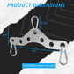 Double to Single Adaptor Plate for Cable Pulley Machines Durable Solid Stainless Steel with 3 Carabiners Suitable for Dual Cable Machines LAT Pulldown, Shoulder & Biceps Exercises
