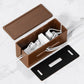 Extra Large Cable Management Box – Brown Double Layer Wooden Cord Organizer with Divider for Desk, TV Stand, Kitchen, and Office （NO Power Strips or Chargers）