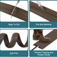 Floor Cord Cover, Cable Protector, 0.63W x 0.31H inches, Wire Cover for Extension Cords, Floor Cable Covers Prevent Cable Trips (Brown, 50-10 Feet)