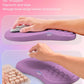 Hokafenle 2in1 Combination, Wave Keyboard Wrist Rest and Ergonomic Curvature Mouse Pad Wrist Support for Relieve Wrist Pain, Filled with Soft Cushion Memory Foam, Purple Lilac