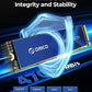 ORICO M.2 NVMe SSD 512GB with Heatsink, Up to 2800MB/s PCIe Gen3x4 2280 Internal Solid State Drive, SLC Cache 3D NAND, Compatible with Laptop and PC Desktops -J10