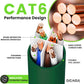 GearIT Cat 6 Ethernet Cable (10-Pack 6 Feet) Cat6 Network Patch, 10Gbps, RJ45, Snagless Cord, Gold-Plated Connectors, Internet for PC, TV, Tablet, Router, Printer, Servers, IT Data Center - Green