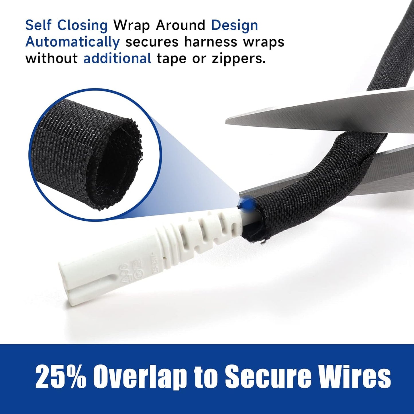 Automotive Wire Sheathing Split Wire Loom Braided Mesh Woven Cable Sleeve for Wires/Cable Cord Protector (3/8" - 48 Feet)