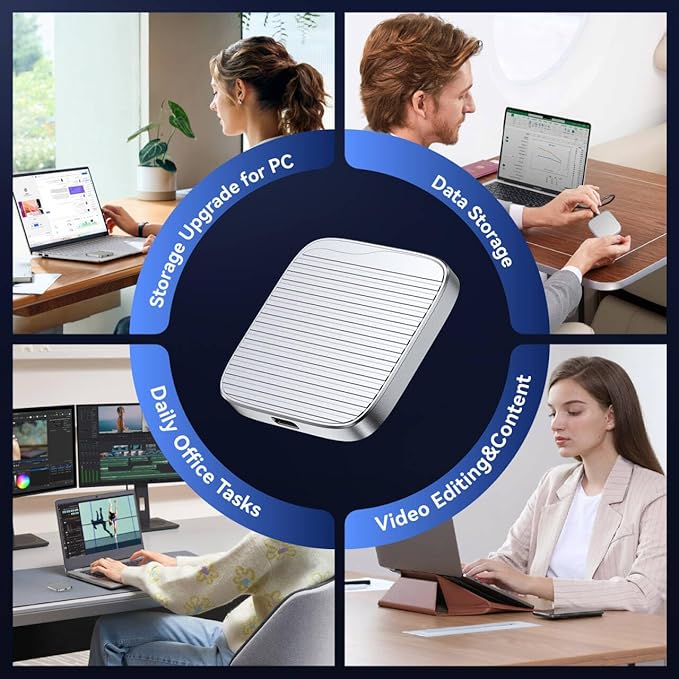 960G External SSD Magnetic Portable SSD USB 3.2 Gen 2x2 up to 2000MB/s 4K 120 fps ProRes HDR Video Record Metal USB-C External Solid State Drive for iPhone 16 Pro Max, Smartphone, Tablet, Laptop