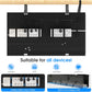 Under Desk Cable Management Tray, 30-inch No-Drill Cord Organizer with Anti-Sag Reinforced Base, Fabric Wire Management Hider for Standing Desk, Office & Gaming Accessories - Black