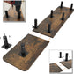 Dual Monitor Stand - 43.7 inch Extra Long Wide TV Stand - Wood & Steel Leg Desktop Riser - Desk Organization - Home Office (Vintage)