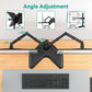 WALI Dual Monitor Stand for Desk, Monitor Stands for 2 Monitors up to 27 inch, Dual Monitors Mount Fits up to 22lbs, Free Standing Full Motion Dual Monitors Arm for Desk (MF002), Black