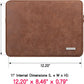 RAINYEAR 11 Inch Laptop Sleeve PU Suede Leather Case Protective Padded Cover Water Resistant Carrying Bag Compatible with 11.6 MacBook Air Surface Pro for 11" Notebook Tablet Chromebook(Brown)