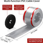 Soft PVC Cord Covers - 8.2ft Self-Adhesive Floor Cable Cover Cord Hider, Gray
