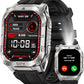 KOSPET Tank M4C Outdoor Smart Watch with GPS, 1.96" AMOLED Display, Built-in LED Flashlight & Walkie-Talkie, Long Battery Life, 5ATM Waterproof, Bluetooth Calls, 24/7 Heart Rate/Sleep Monitor