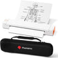Phomemo Inkless Portable Printer for Travel - Wireless Thermal Printer Compatible with Phone & Laptop, Bluetooth Printers Supports 8.5" X 11" Letter Thermal Paper, Come with Carry Case