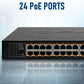 BV-Tech 24 Port PoE+ Switch with 2 Gigabit Ethernet or SFP Uplink, Long Range | POE-SW2402
