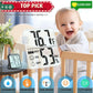 Antonki 2 Pack Room Thermometer for Home, Indoor Hygrometer Humidity Meter Gauge, Digital Temperature and Humidity Sensor Monitor for House, Terrarium, Incubator, Greenhouse - Battery Included