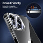 UniqueMe for 3 Pack iPhone 16 Pro/iPhone 16 Pro Max Camera Lens Protector - [Drop Protection] [Case Friendly] 9H Tempered Glass Camera Cover Screen [Update New Version] - Matte Black