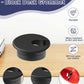 Desk Grommet & Cable Grommet 1-3/8 Inch (10 Pack) - Black Cord Hole Cover with Hole Cutter - Cable Management Kit for Office Desk, TV Stand, Workstation - Hide Wires Behind Wall, Cable Pass Through
