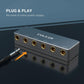 Cubilux 5-Way Quarter Inch Signal Splitter, Passive 1/4” Audio Splitter, 6.35mm Multiport Aux Splitter Box for Instruments, Bass Guitar, Keyboard, Headphones, Studio Monitor, Speaker, Amplifier