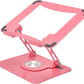 Uncaged Ergonomics Swivel Laptop Stand for Desk, Adjustable Computer iPad Stand for Desk w/ 360 Rotation, Portable Laptop Holder for Home Office Ergonomic Supplies (Rose Gold)