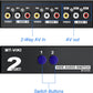MEIRIYFA 2 Way AV RCA Switcher Splitter 2 in 1 Out, 2 Port AV RCA Switch 2-in-1 Composite Video L/R Audio Switcher Selector Box for DVD Player, Game Consoles TV Monitor Projector