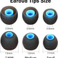 Silicone Earbud Tips Replacement - Fit Most Earbuds (Inner Hole 3.8mm - 5.1mm) - 9 Pairs S M L