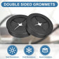 uxcell 4Pcs Cable Cord Grommet, 1-9/16"(40mm) Rubber Desk Grommets Wire Pass Through Hole Cover with Marked Cable Ties for Home Office Cable Wire Protection, Black
