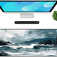 Galdas Gaming Mouse Pad XXL XL Large Long Extended Big Mousepad Non-Slip Rubber Keyboard Mouse Pad with Stitched Edges for Laptop Home Office (31.5x11.8x0.08 Inch) … (Ink Painting)